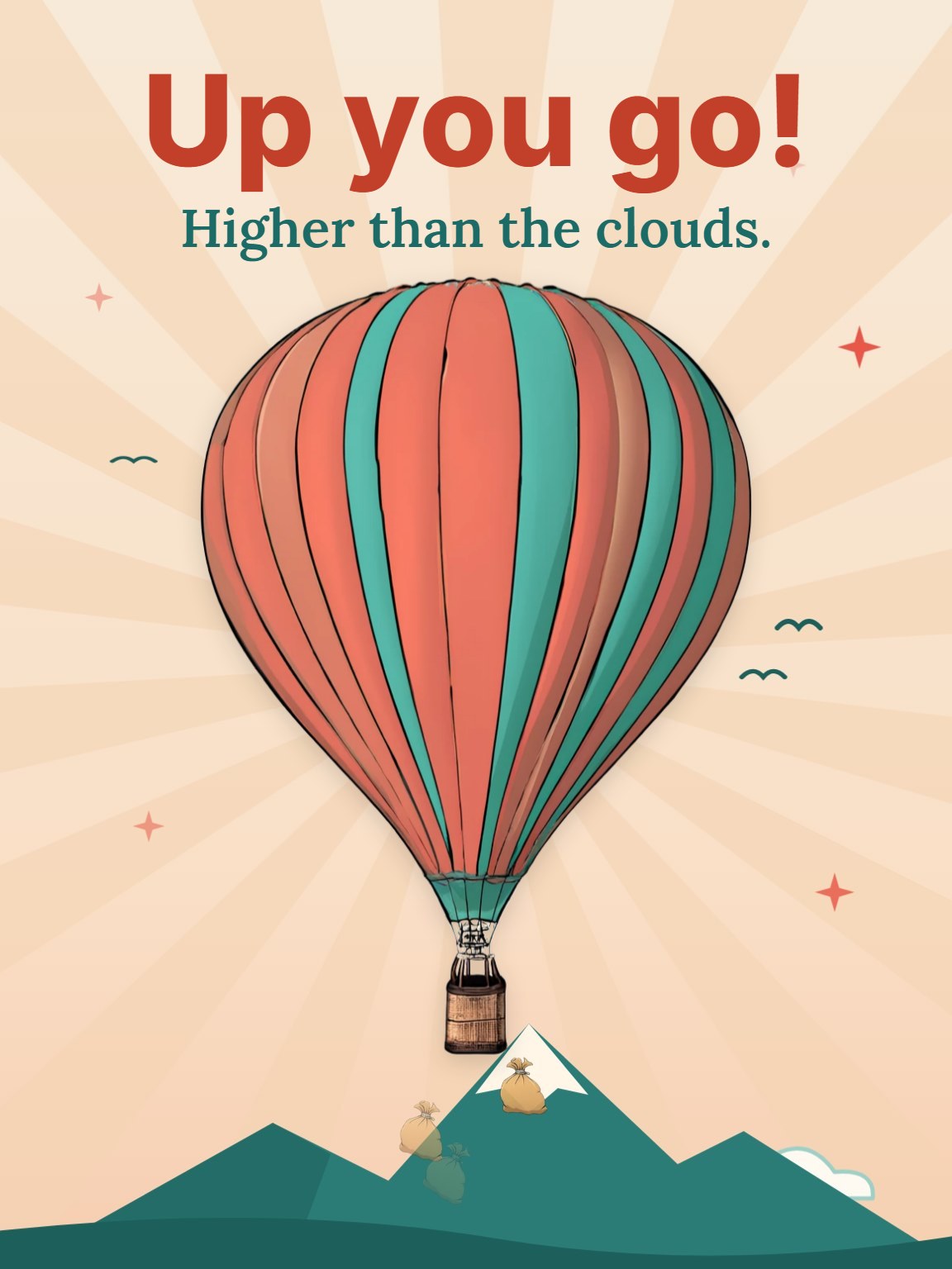 Hot-Air Ascent Congratulations Card