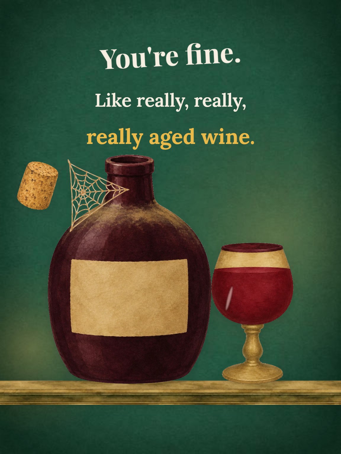 Really Aged Wine Funny Birthday Card