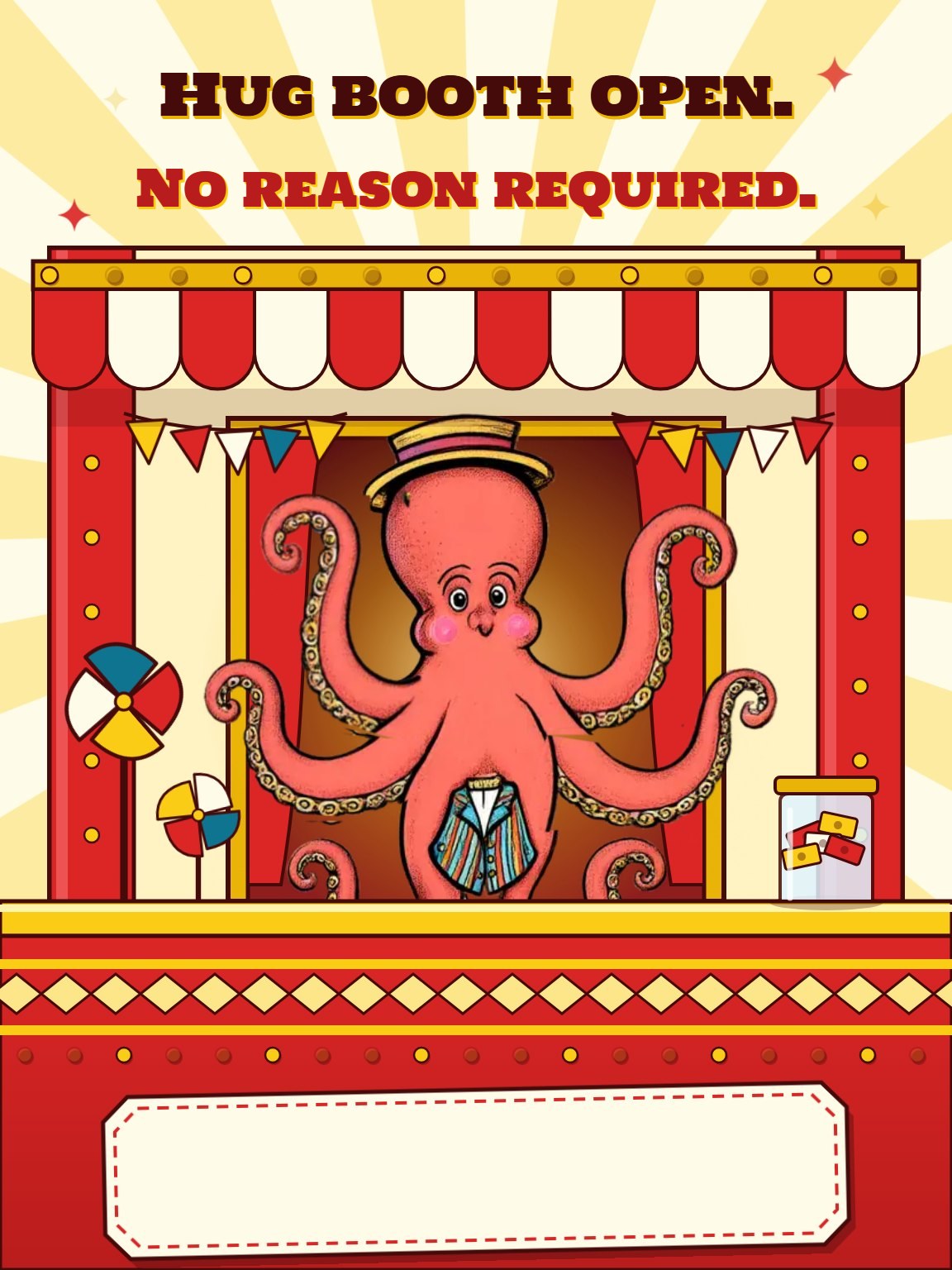 Hug Booth Just Because Card