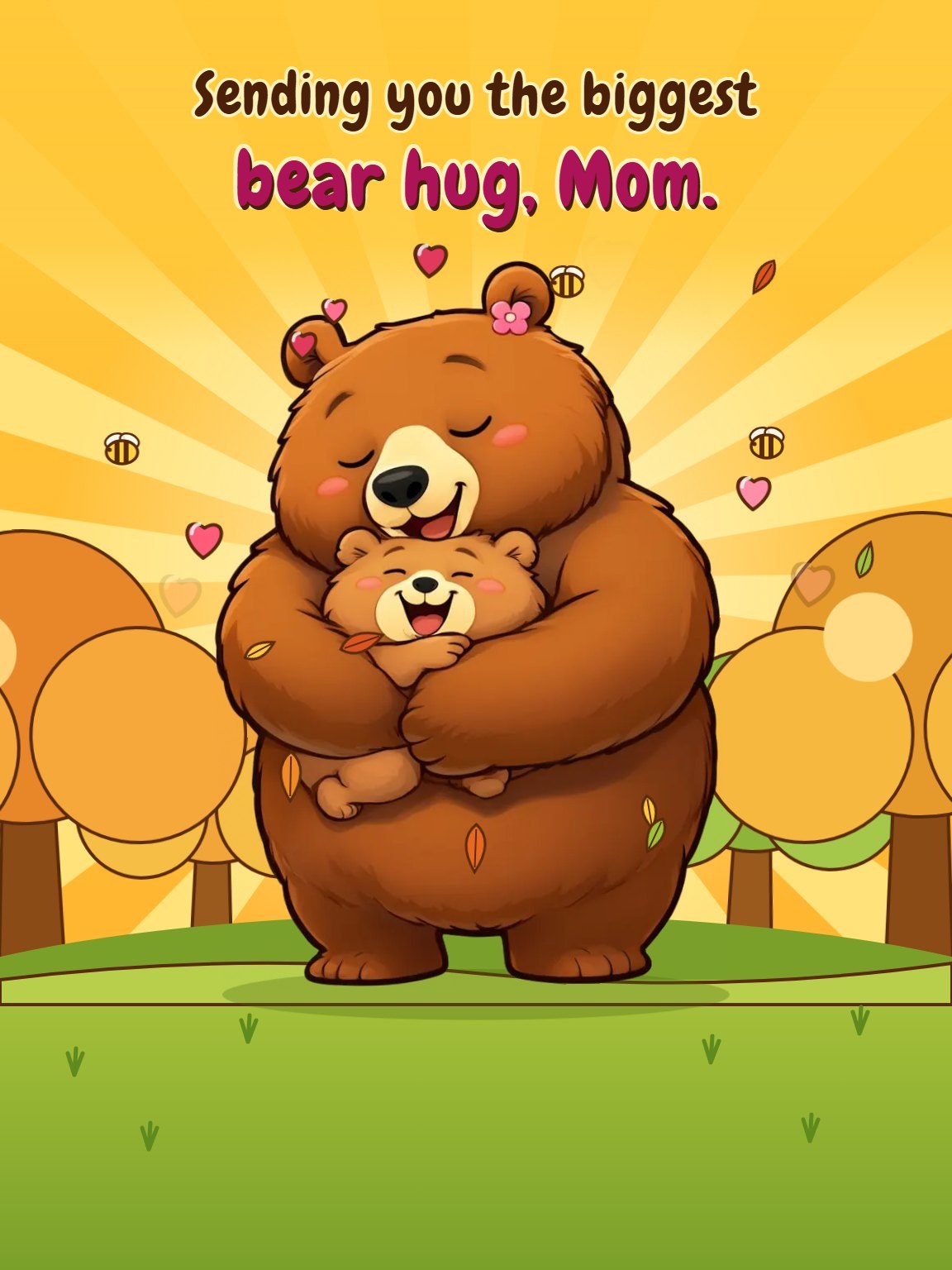 Big Bear Hug Mother's Day Card
