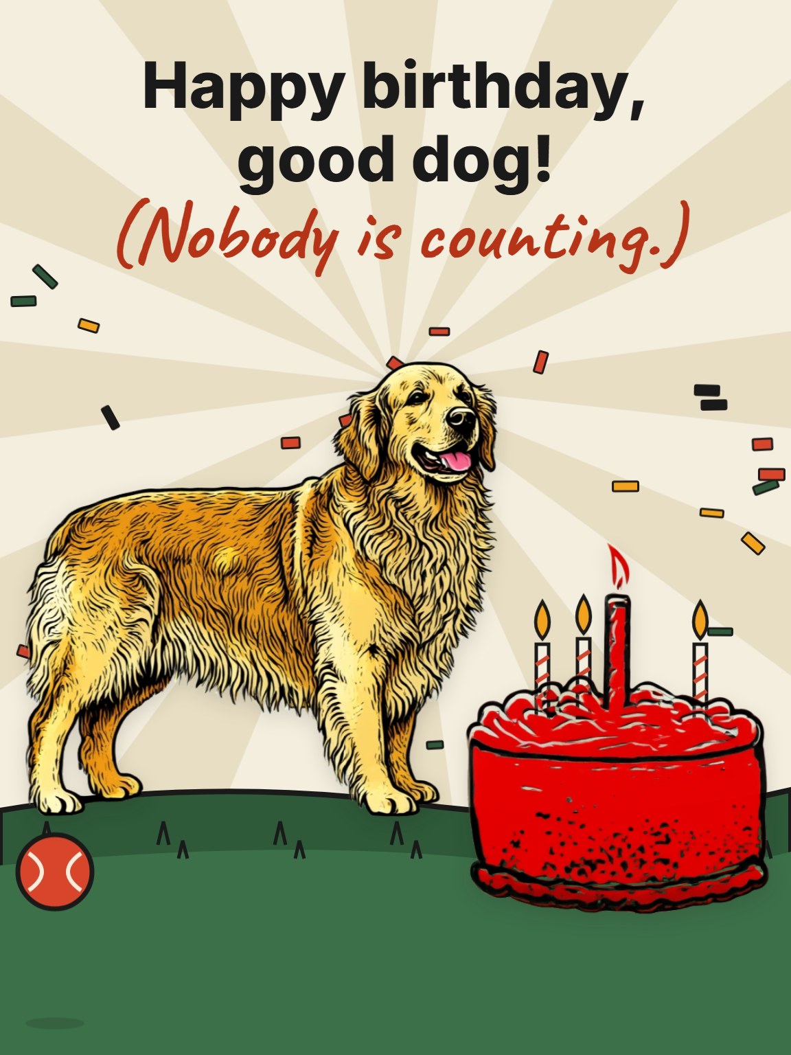 The Disputed Count Dog Birthday Card