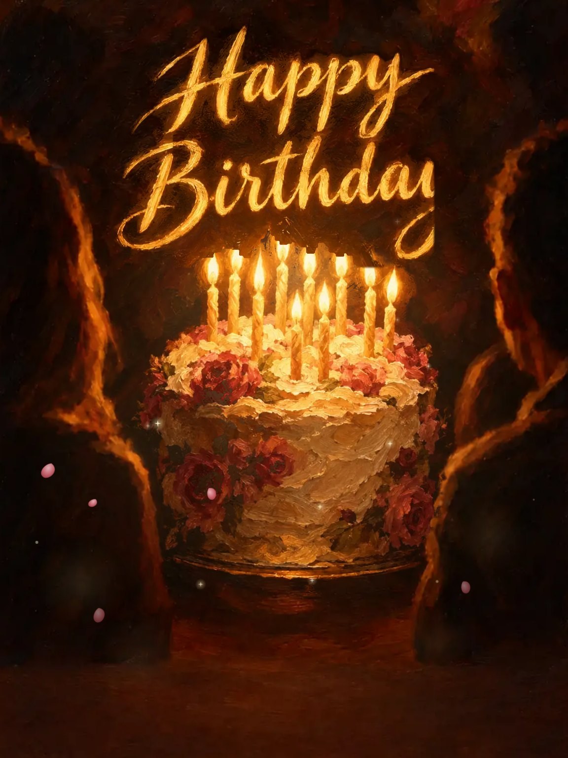 Candlelight Birthday Card