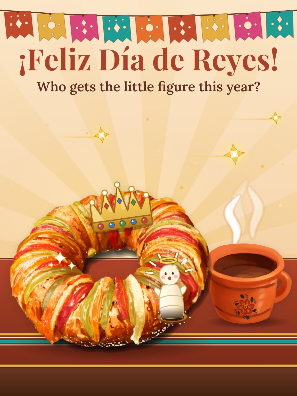 Rosca de Reyes Morning Día de Reyes Card