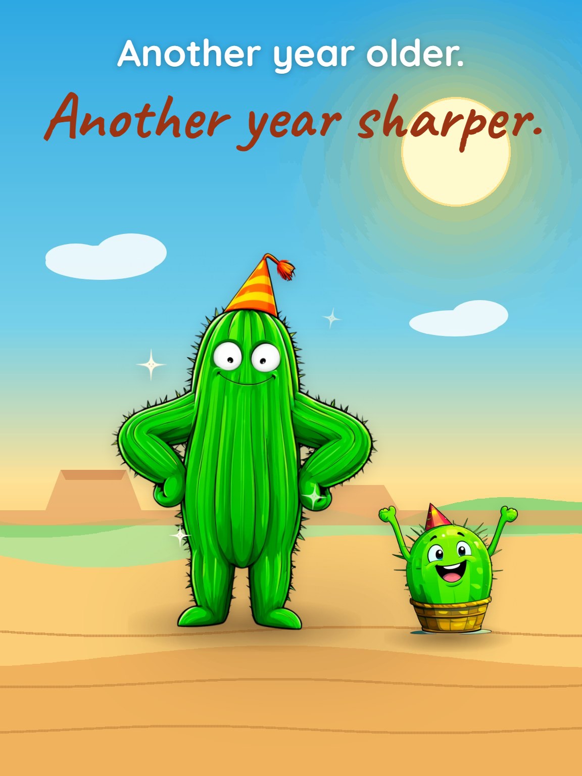 Another Year Sharper Funny Birthday Card