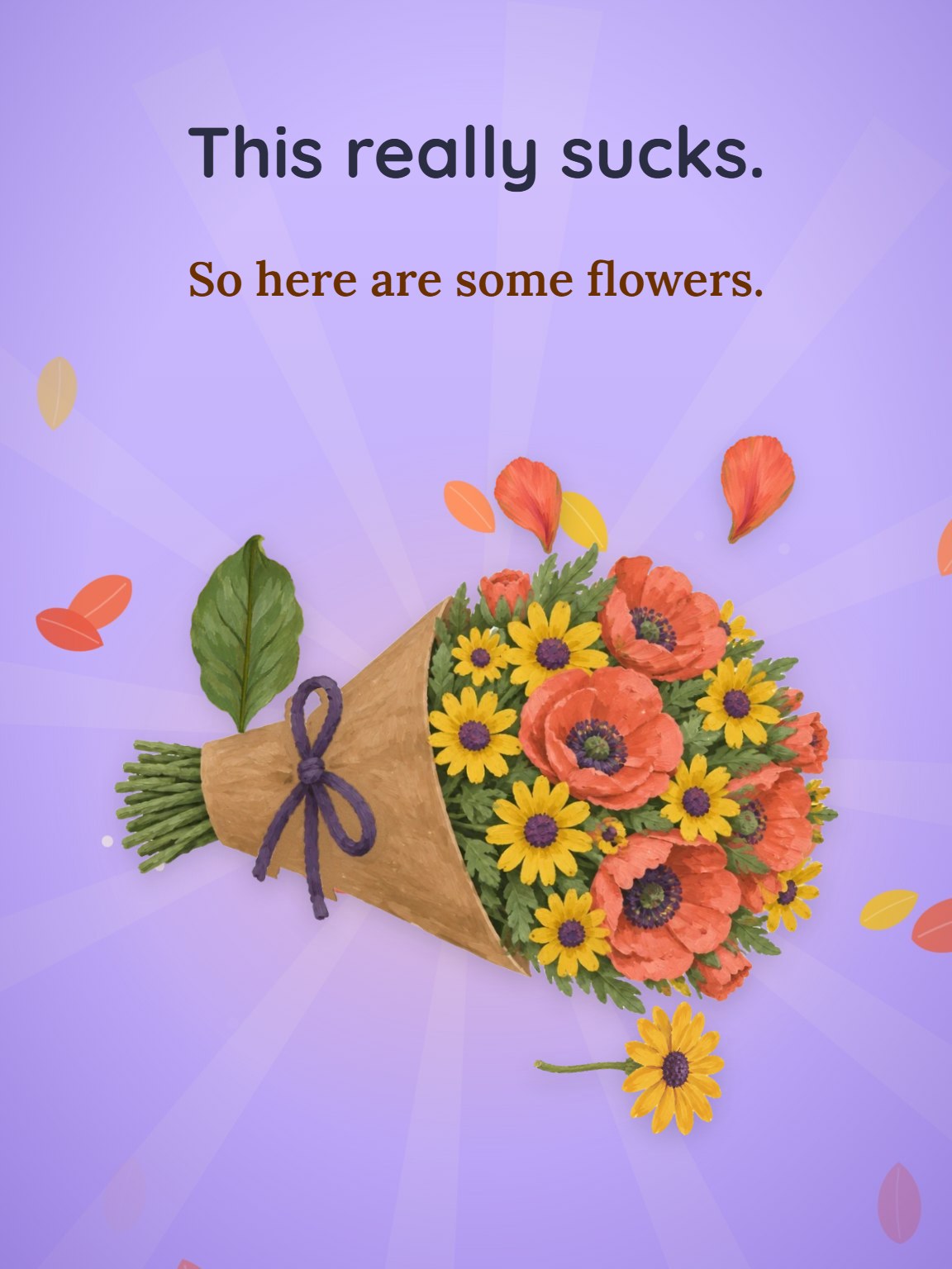 This Really Sucks Sympathy Card