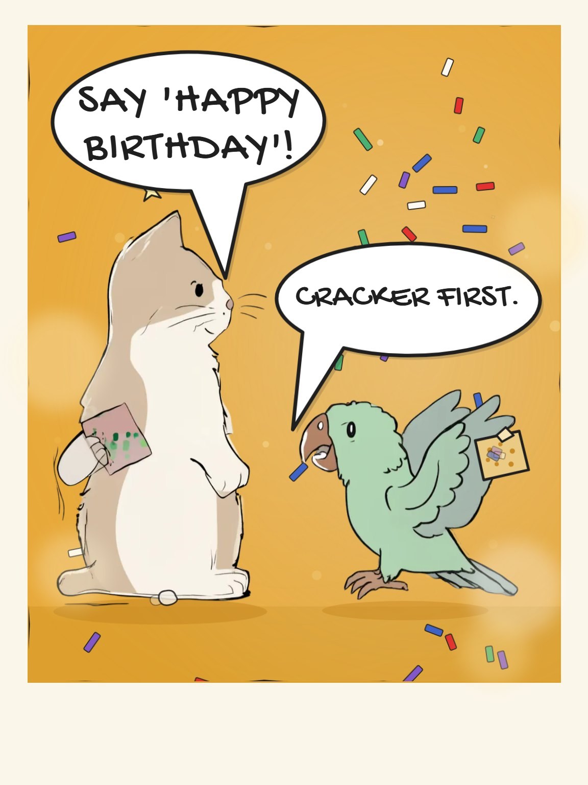 Cracker First Funny Birthday Card