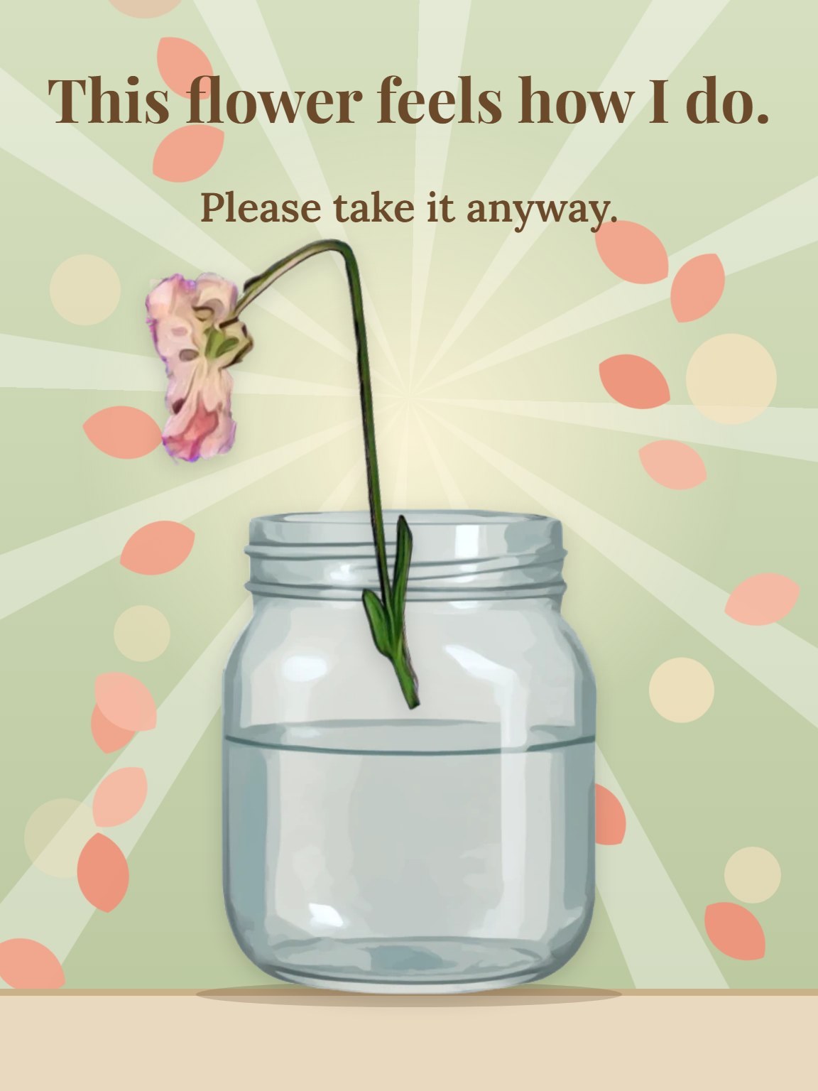 Wilted Peace Offering Apology Card