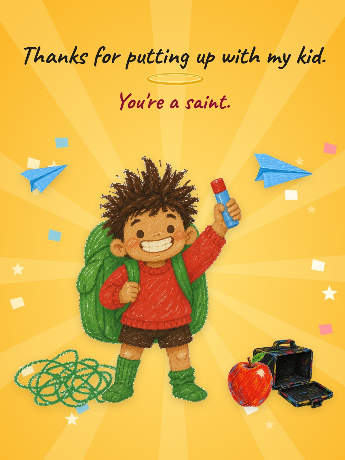 Putting Up With My Kid Teacher Appreciation Card