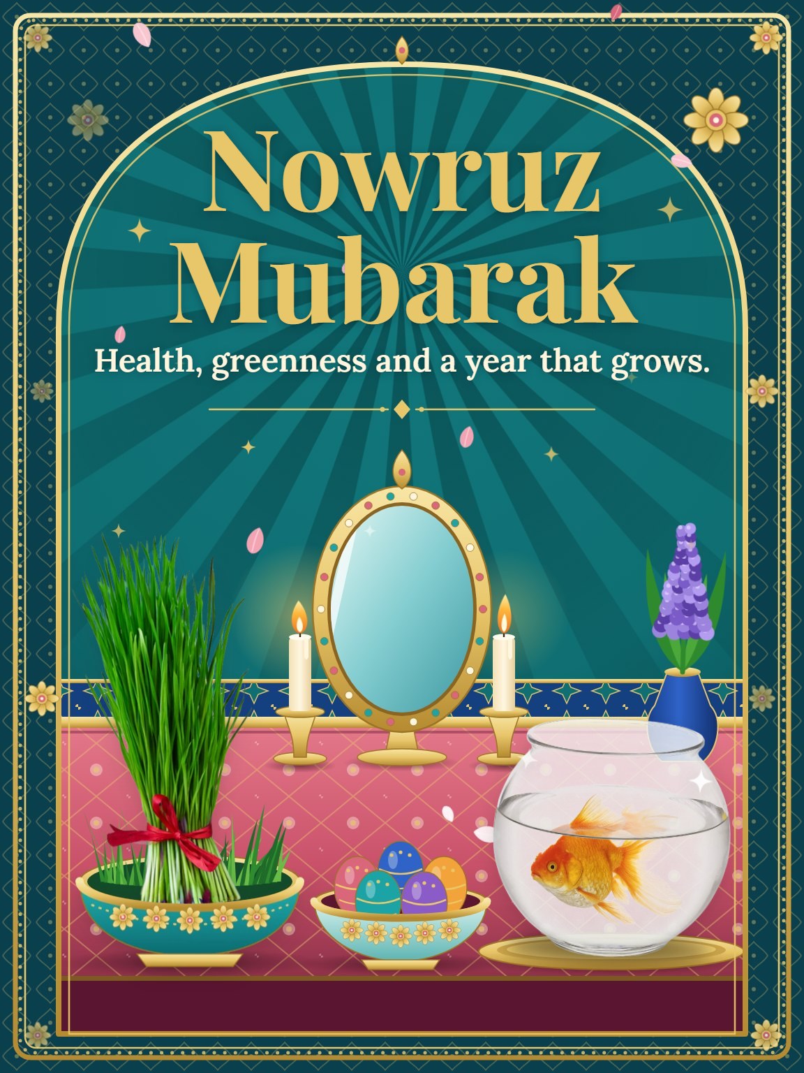 Haft-Sin Miniature Nowruz Card