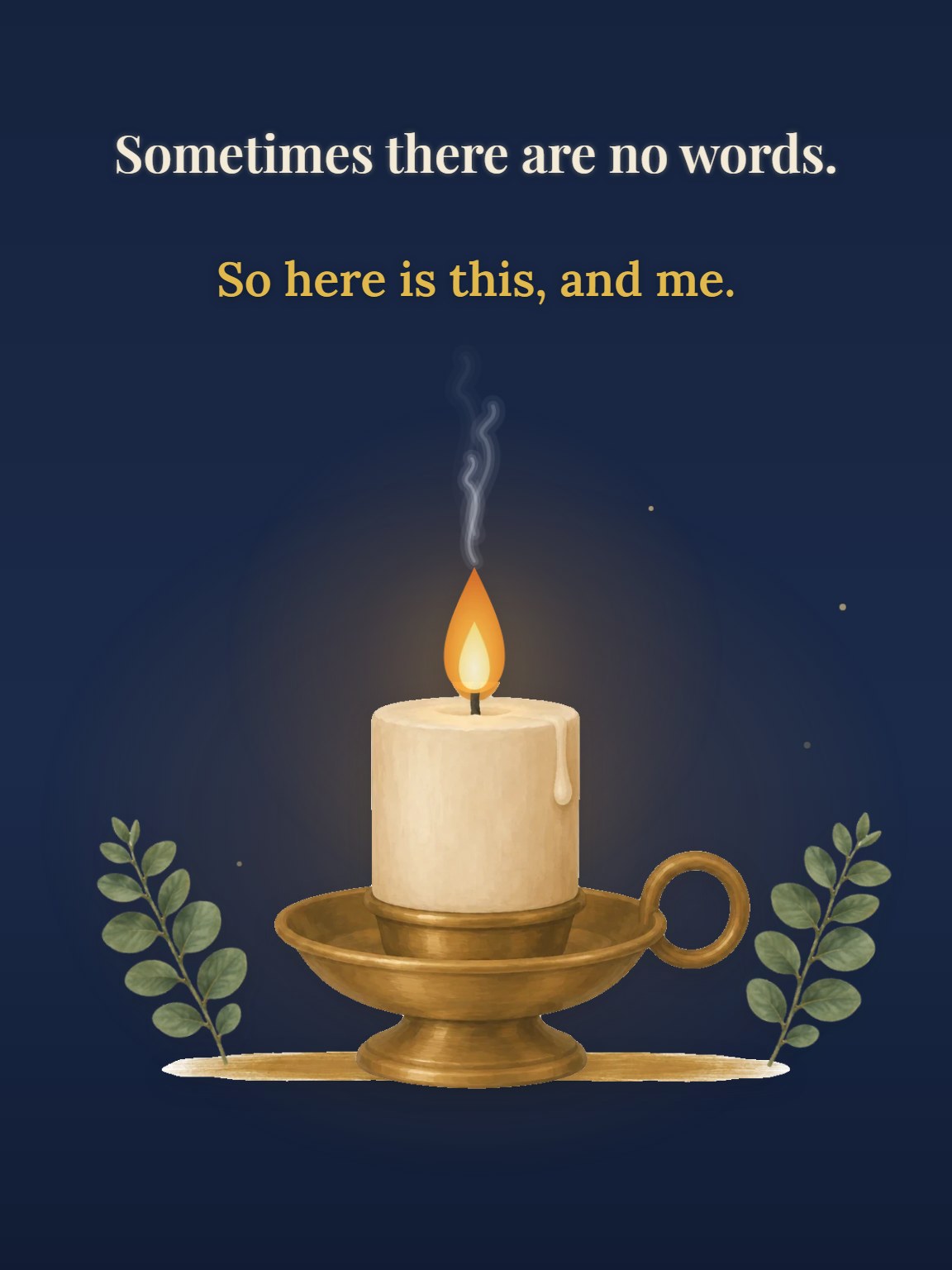 No Words Sympathy Card