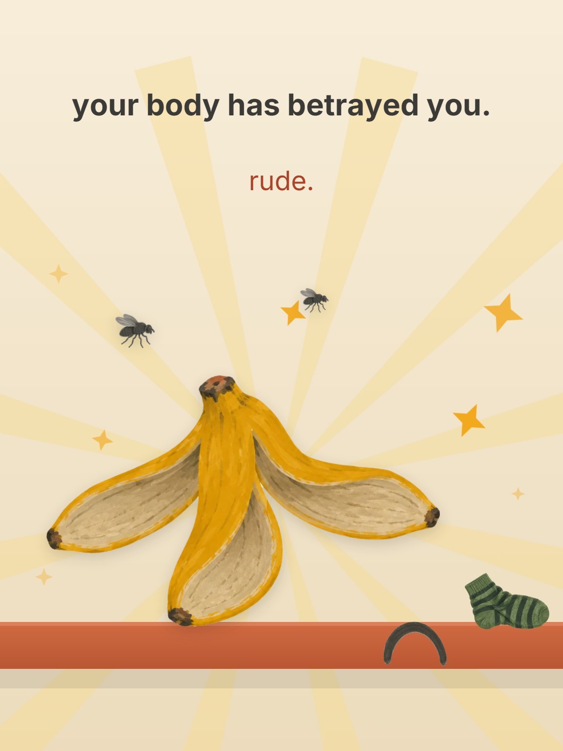 Body Betrayed You Get Well Card