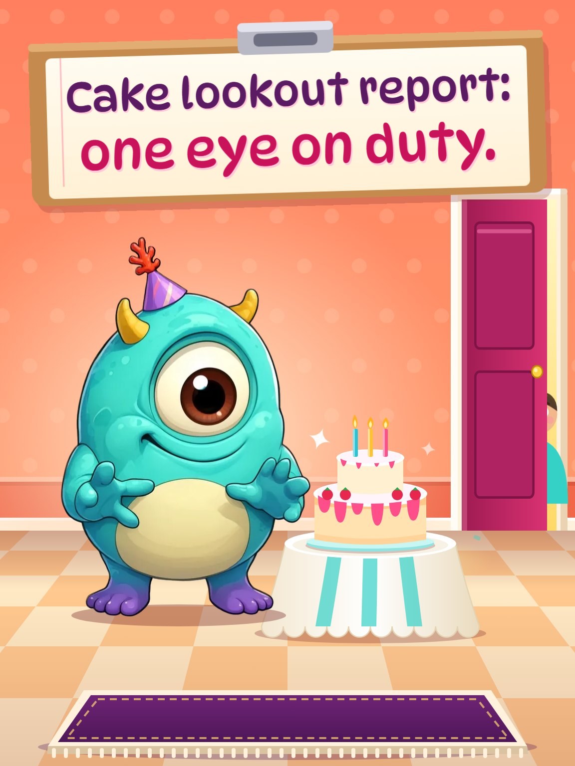 Cyclops Cake Lookout Funny Birthday Card