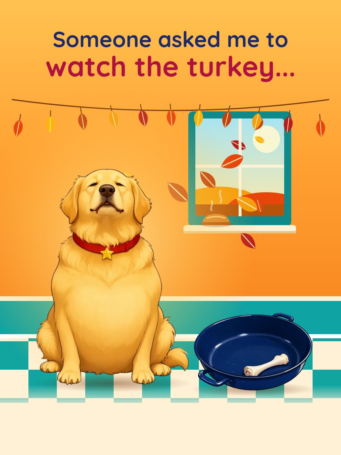 Watch the Turkey Thanksgiving Card