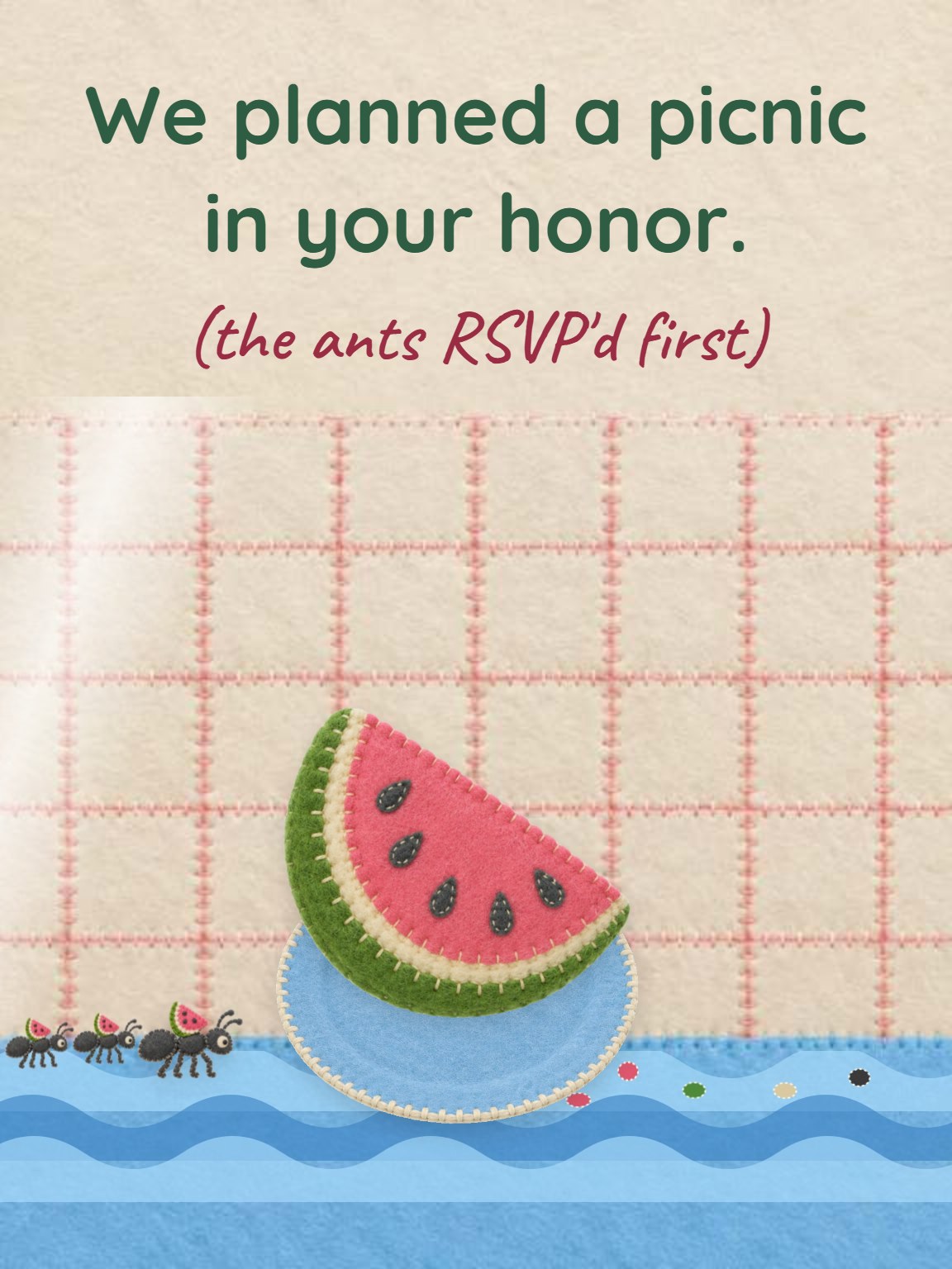 The Ants RSVP'd First Funny Birthday Card