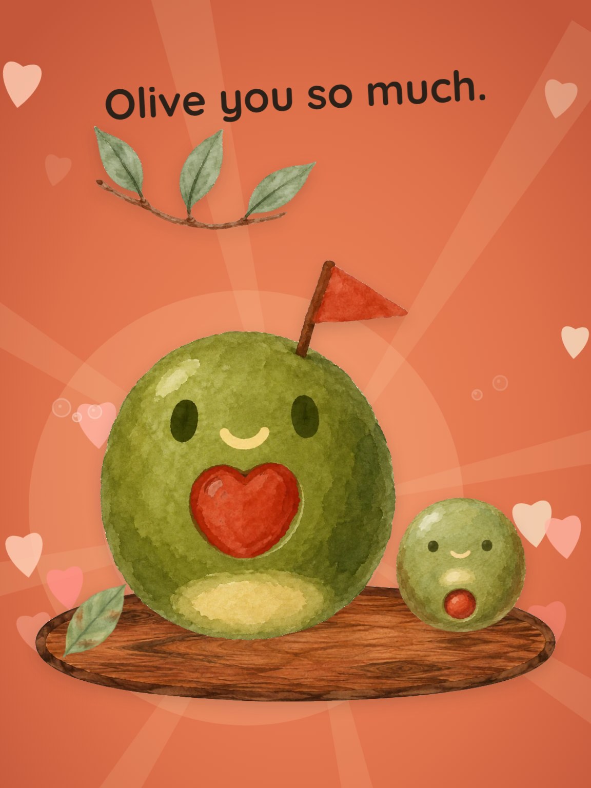 Olive You Valentine's Day Card