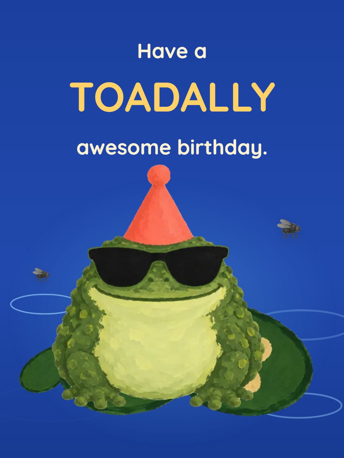 Toadally Awesome Funny Birthday Card