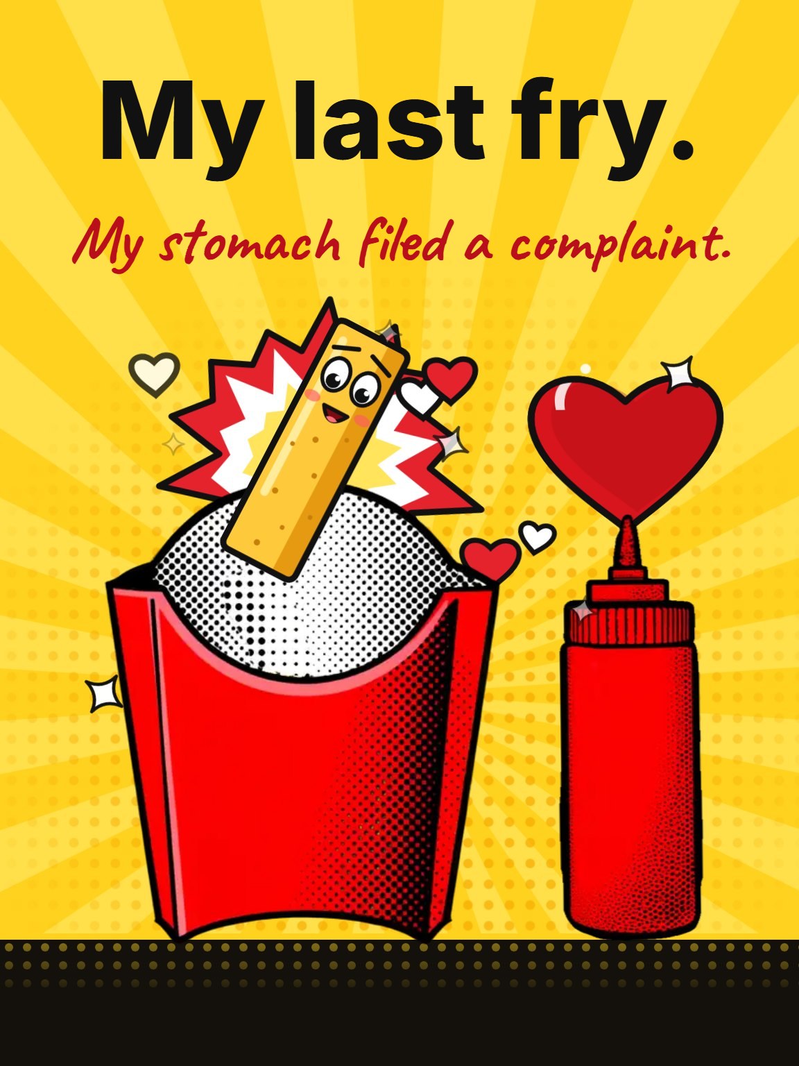 My Last Fry Funny Valentine's Day Card
