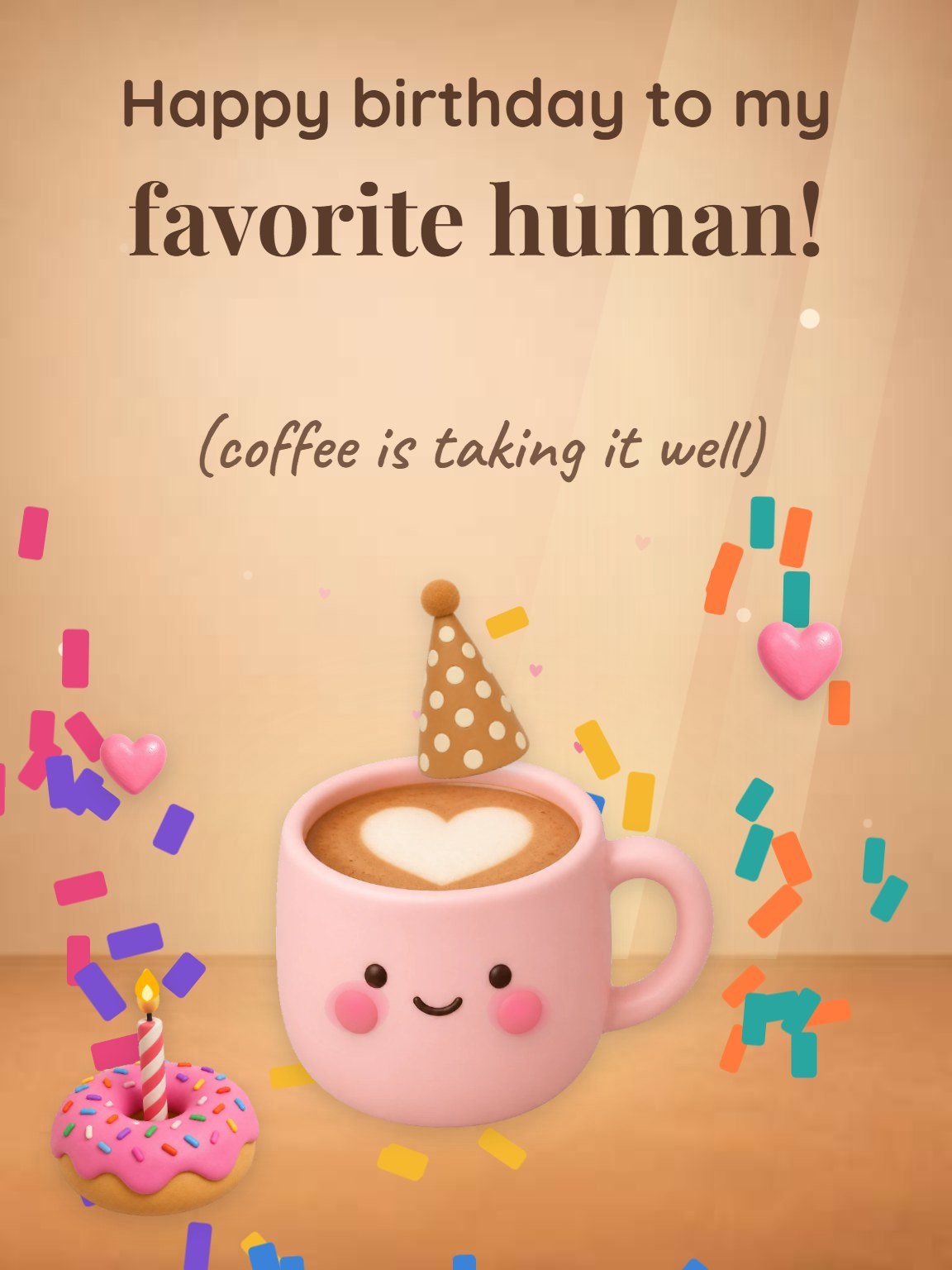 Coffee Is Taking It Well Funny Birthday Card