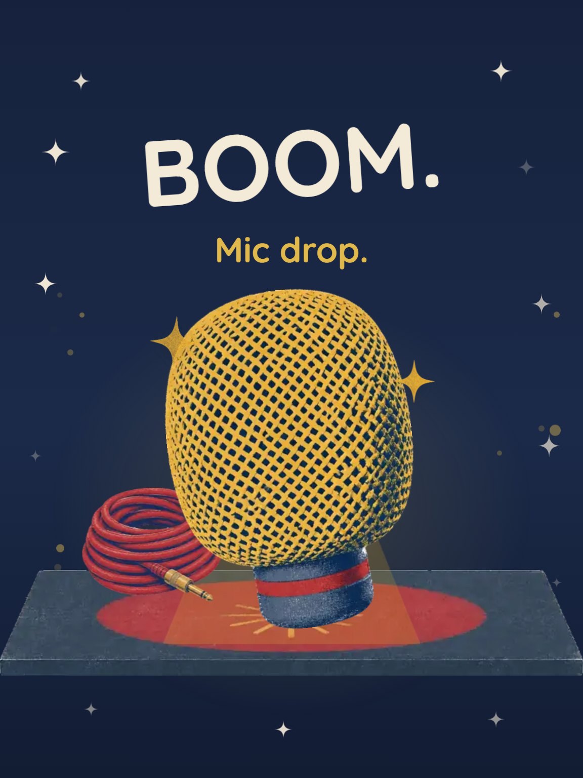 Boom. Mic Drop. Congratulations Card