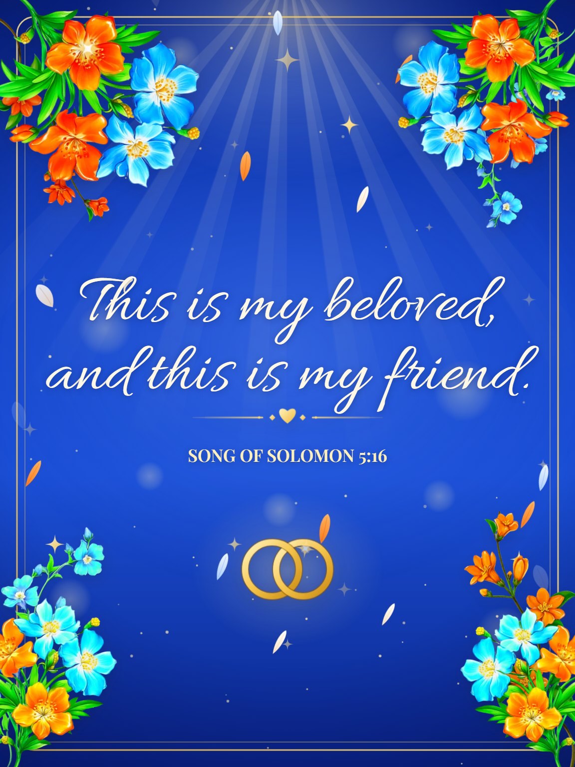 My Beloved, My Friend Religious Anniversary Card