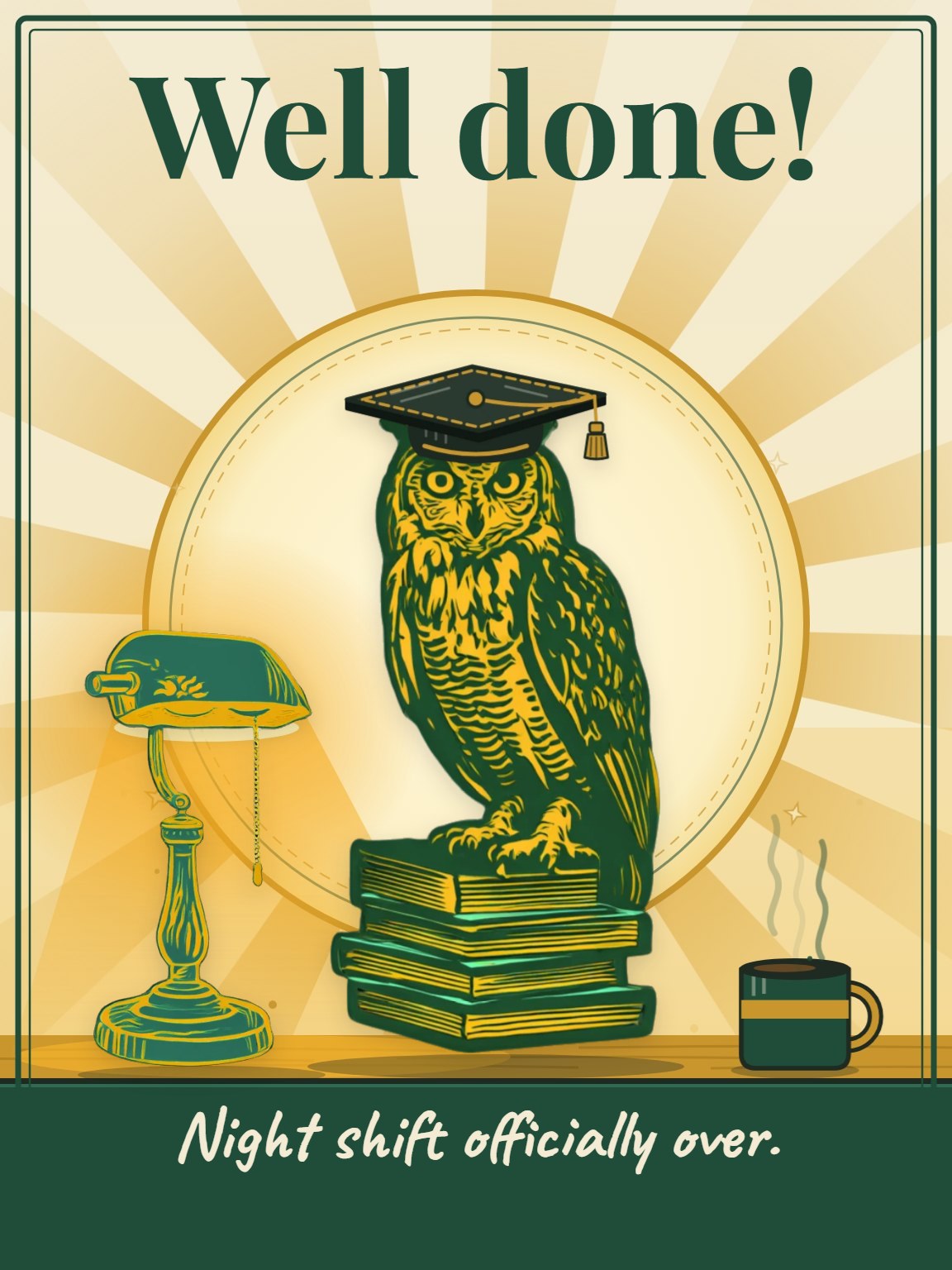 Owl of the Long Nights Graduation Card
