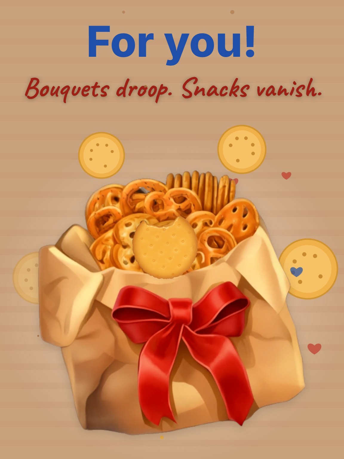 Bouquet of Snacks Just Because Card