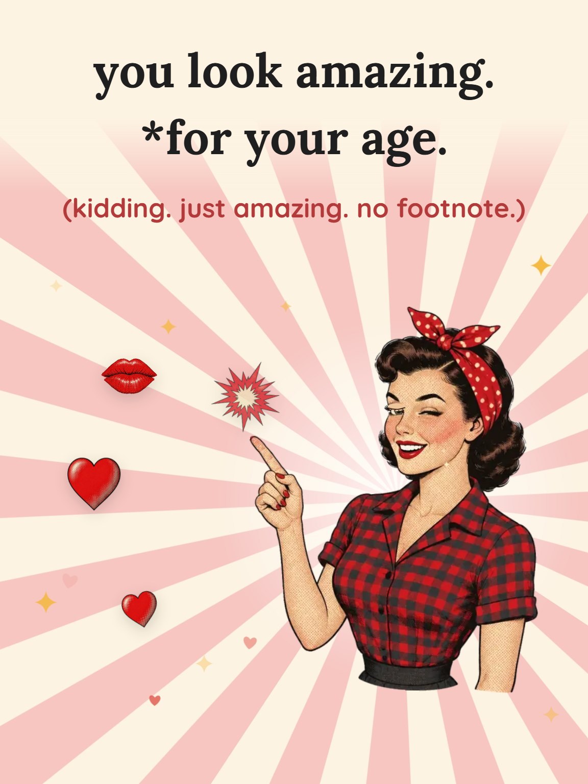For Your Age Women's Birthday Card