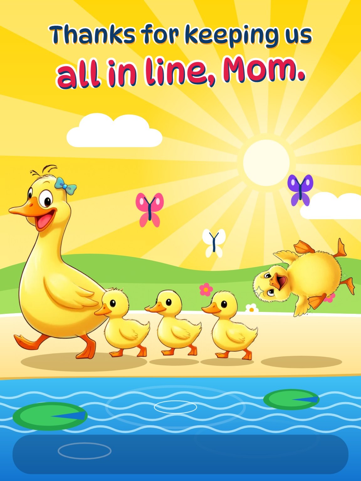 Ducks in a Row Mother's Day Card