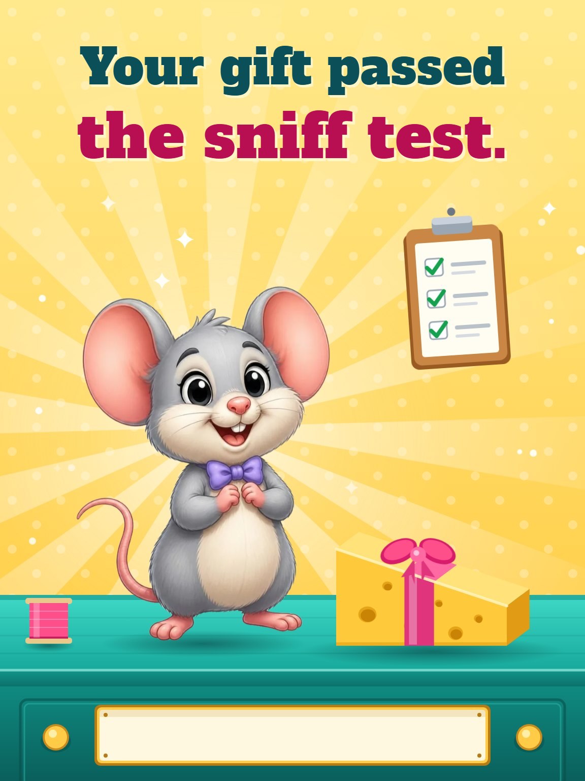 Mouse Corner Inspector Funny Birthday Card