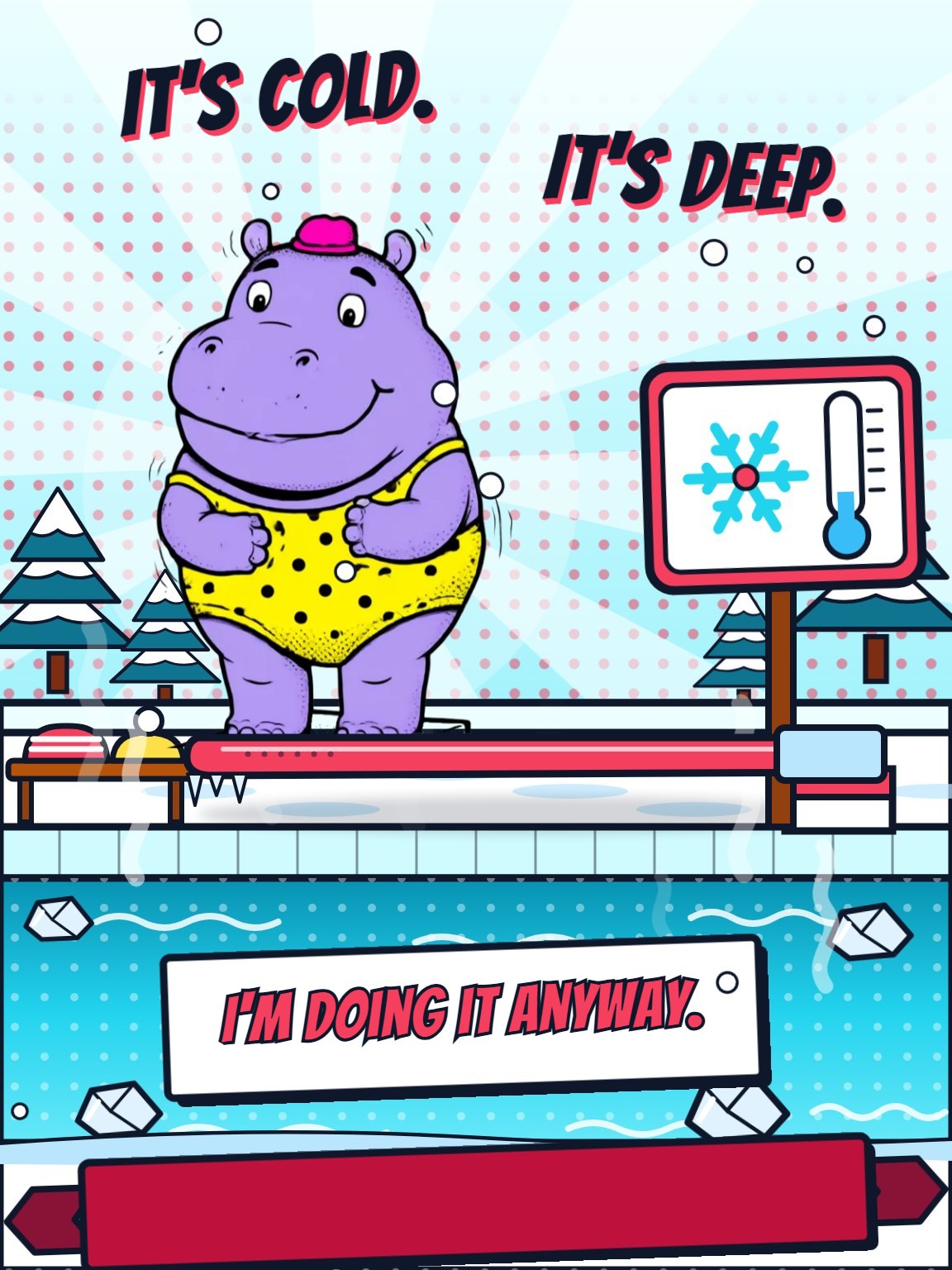 Cannonball Into January New Year Card