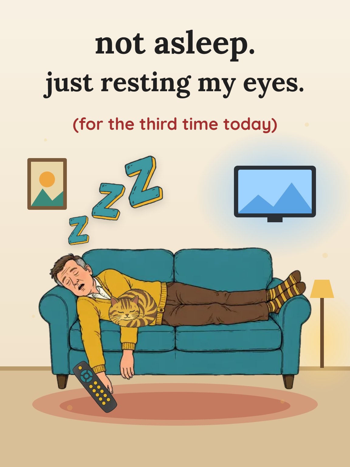 Just Resting My Eyes Dad Birthday Card