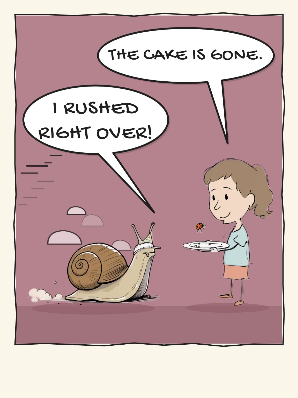 Rushed Right Over Funny Birthday Card