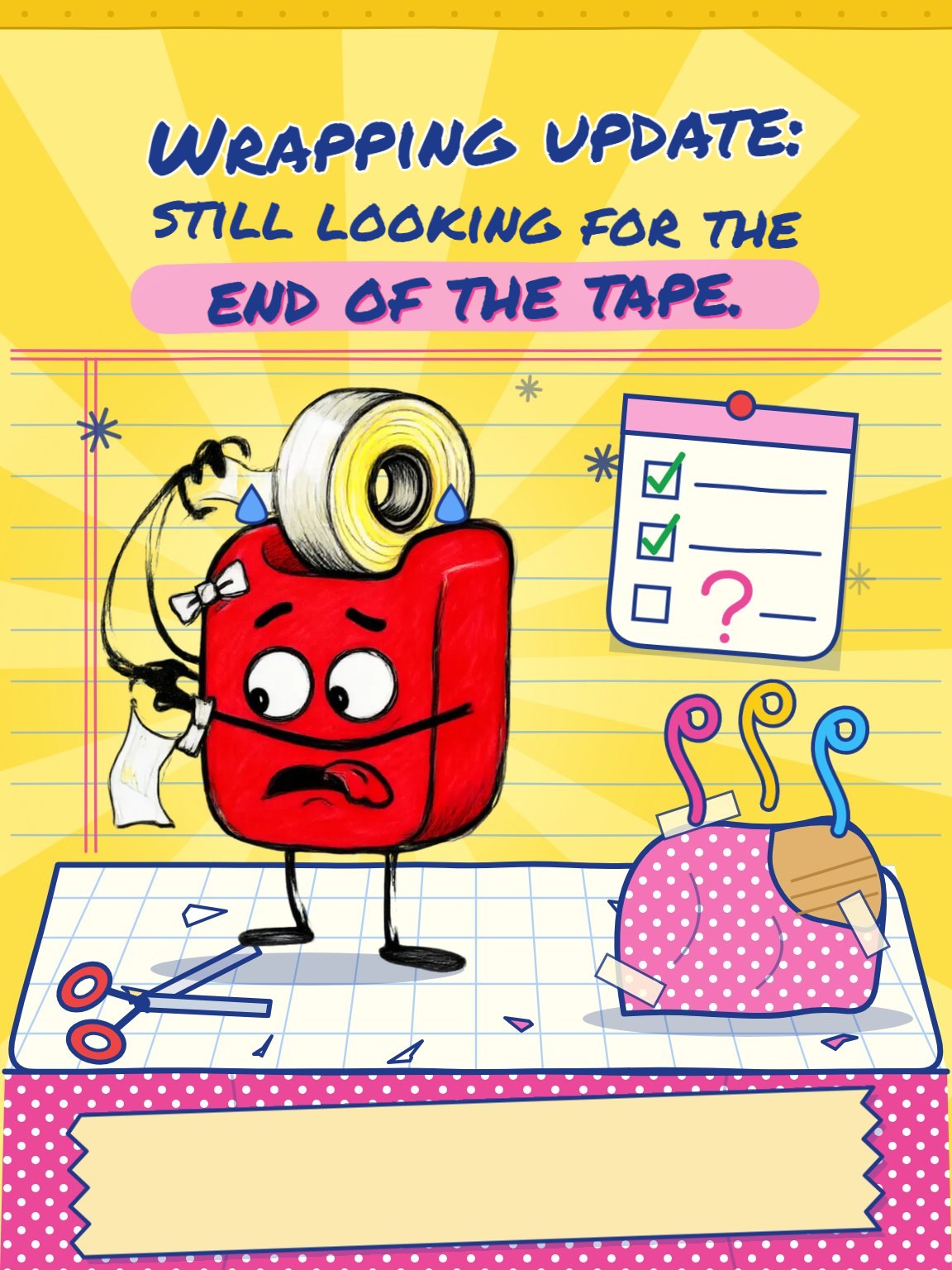 End of the Tape Funny Christmas Card