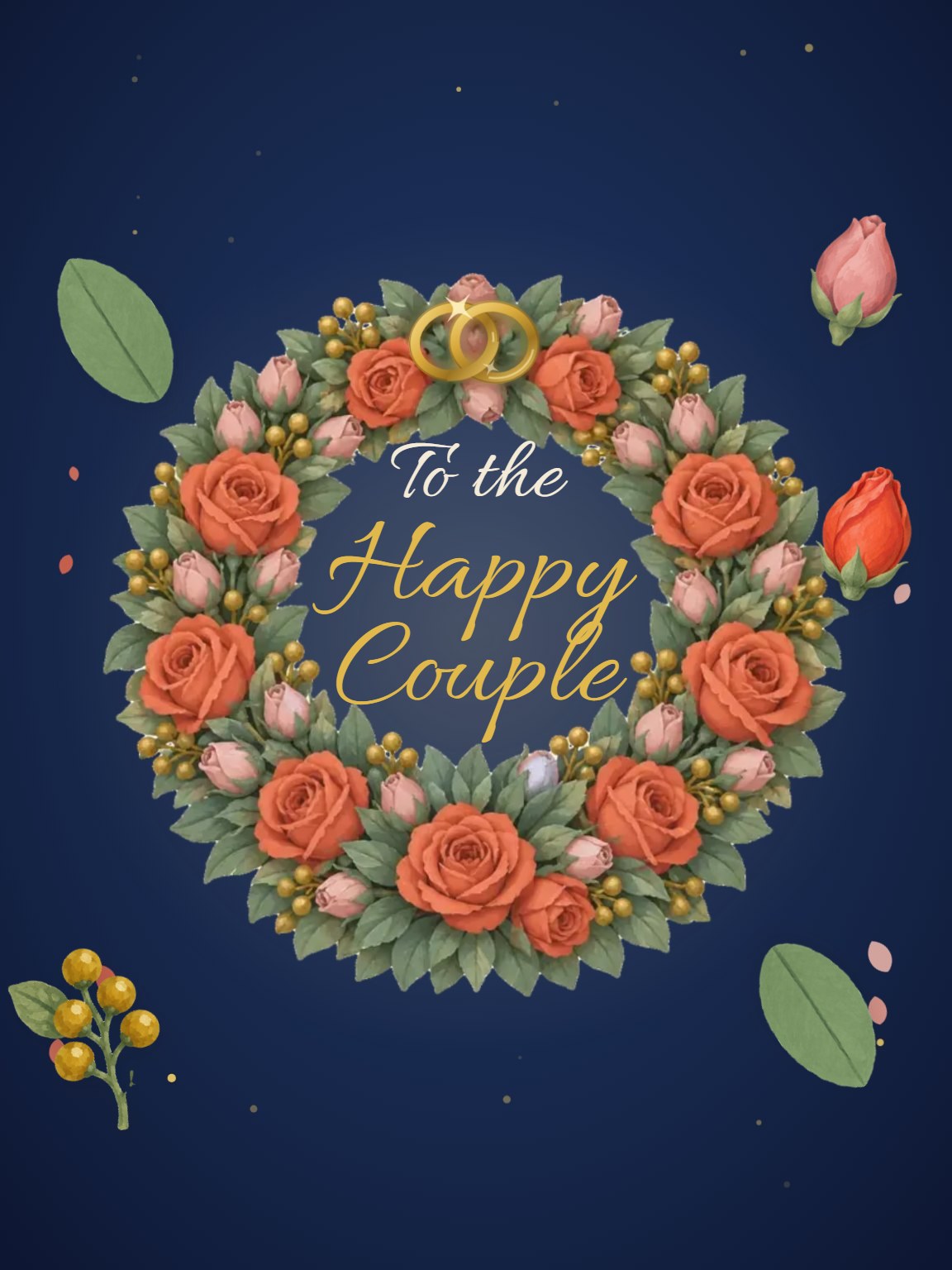 The Happy Couple Wedding Congratulations Card