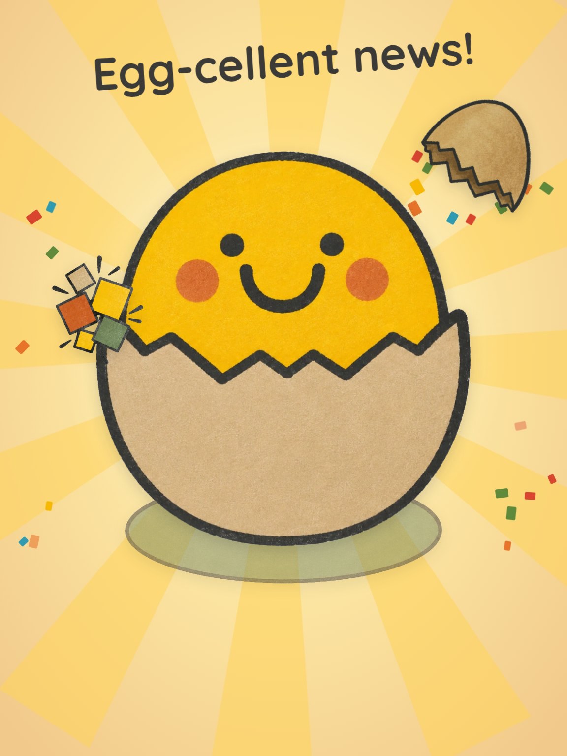 Egg-cellent News Congratulations Card