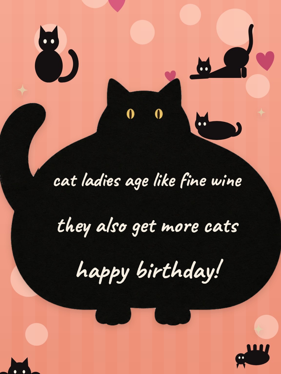 Cat Ladies Get More Cats Women's Birthday Card