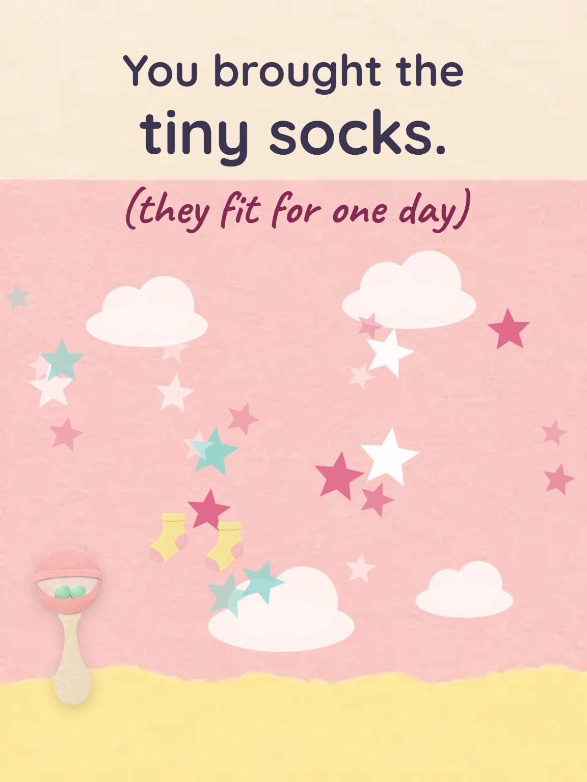 The Socks Lasted One Day Baby Shower Thank You Card