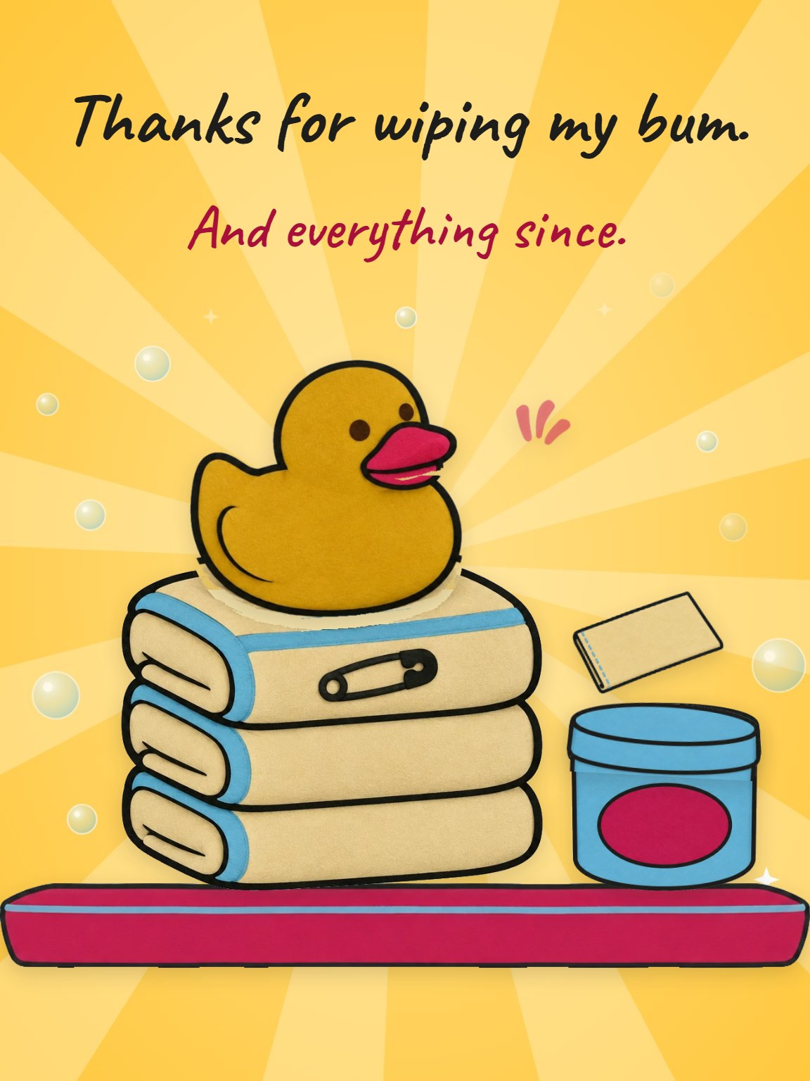 Thanks for Wiping Mother's Day Card