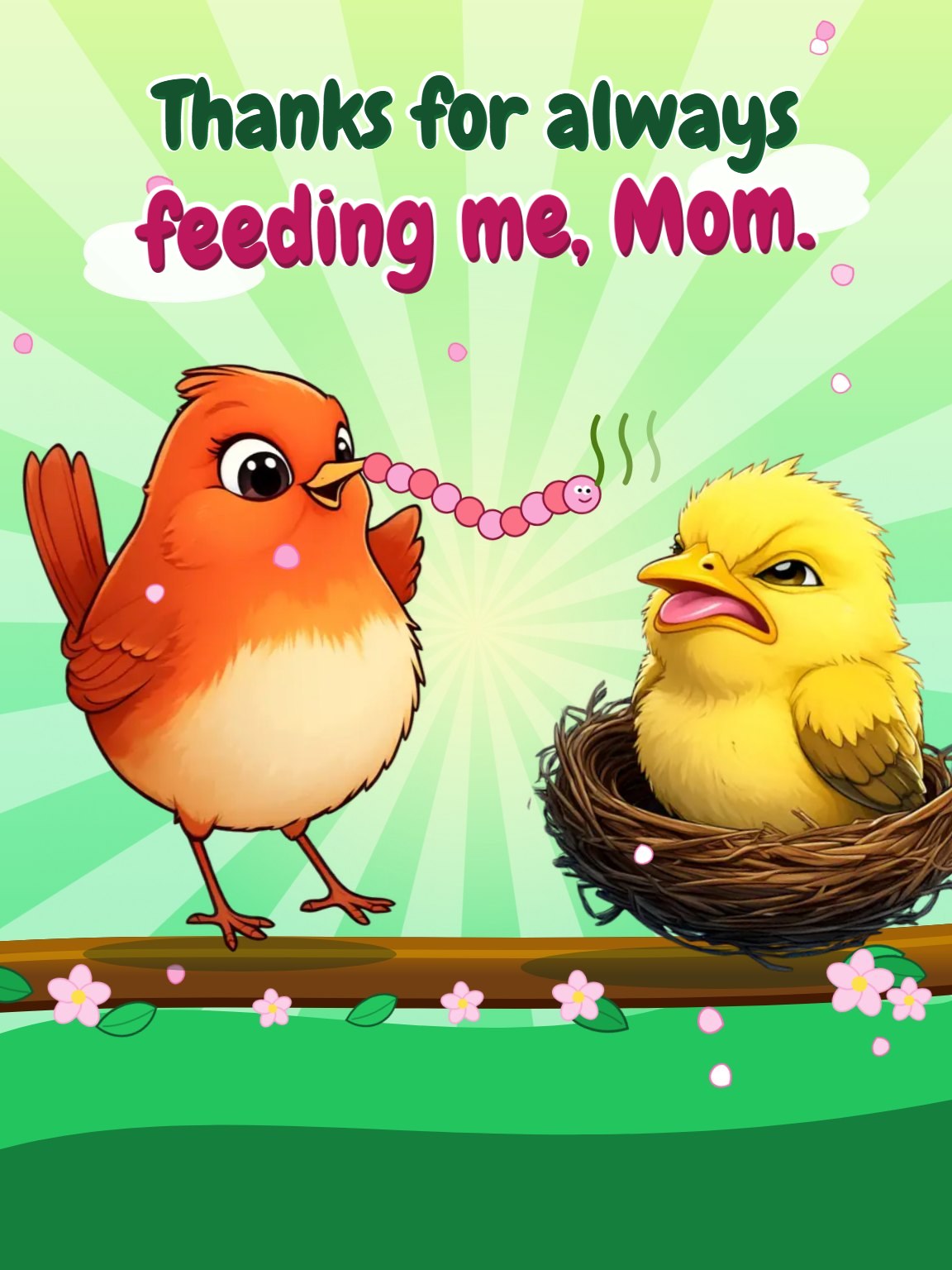 Worm Phase Mother's Day Card