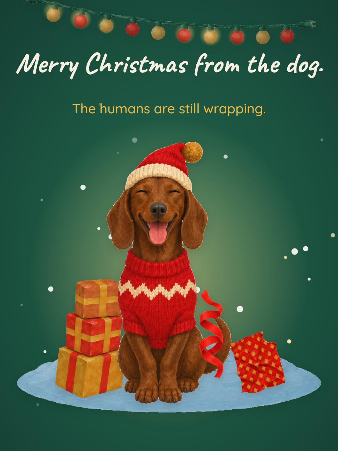 From the Dog Funny Christmas Card