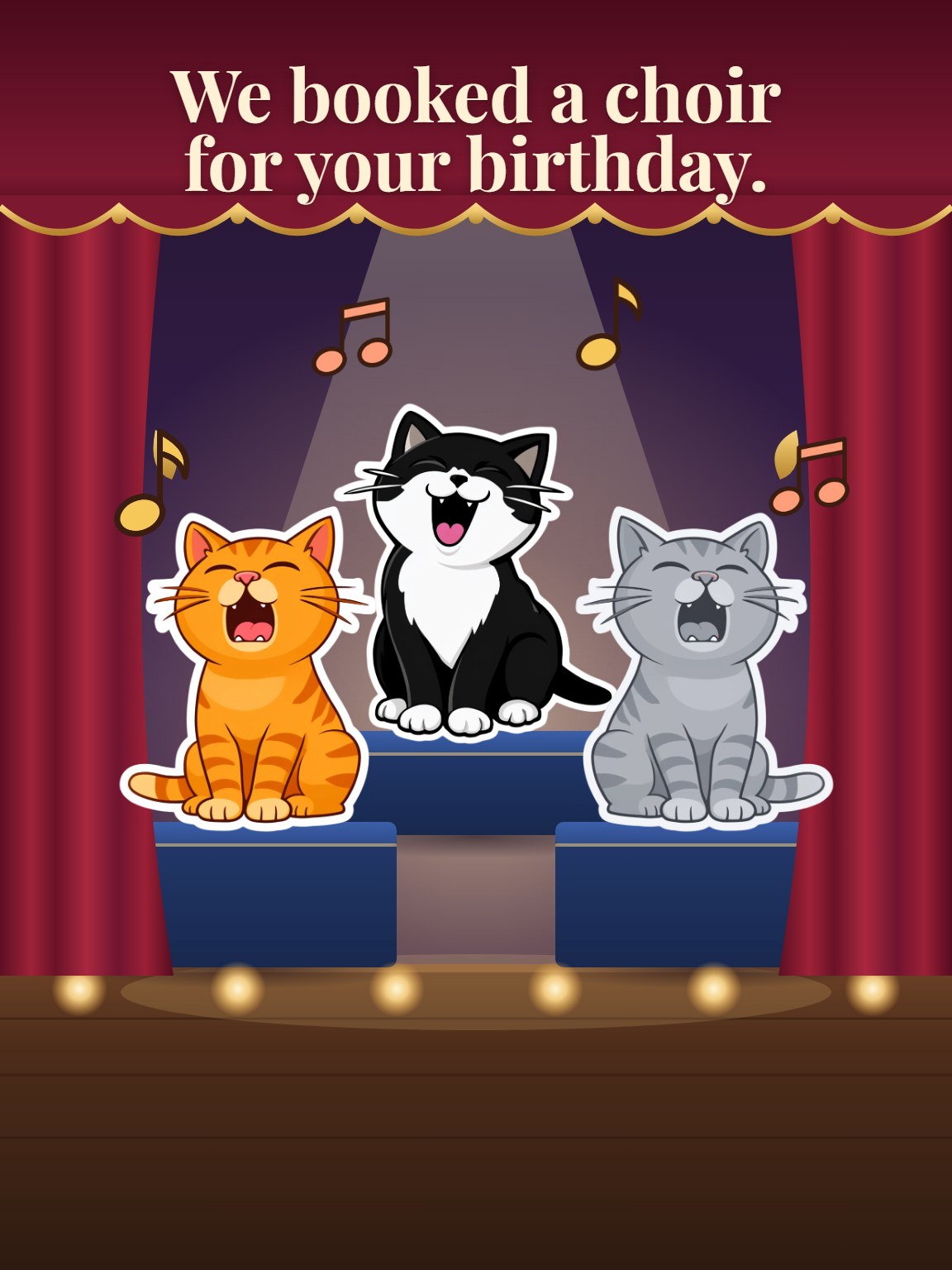 The Budget Choir Funny Birthday Card