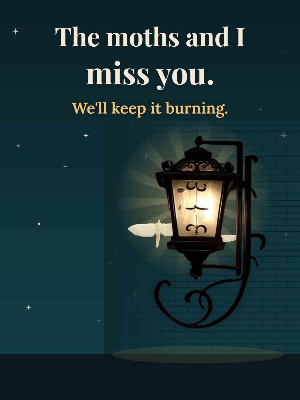 Porch Light Left On Miss You Card