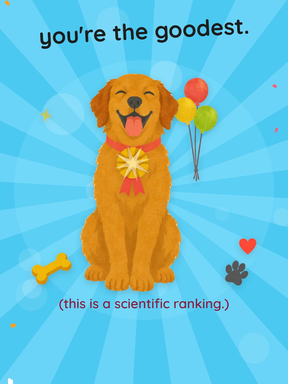 The Goodest Boy Dog Birthday Card