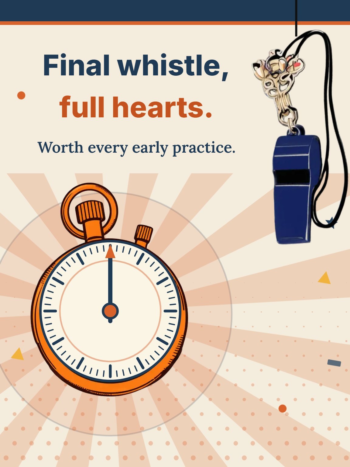 Whistle and Stopwatch Coach Thank You Card