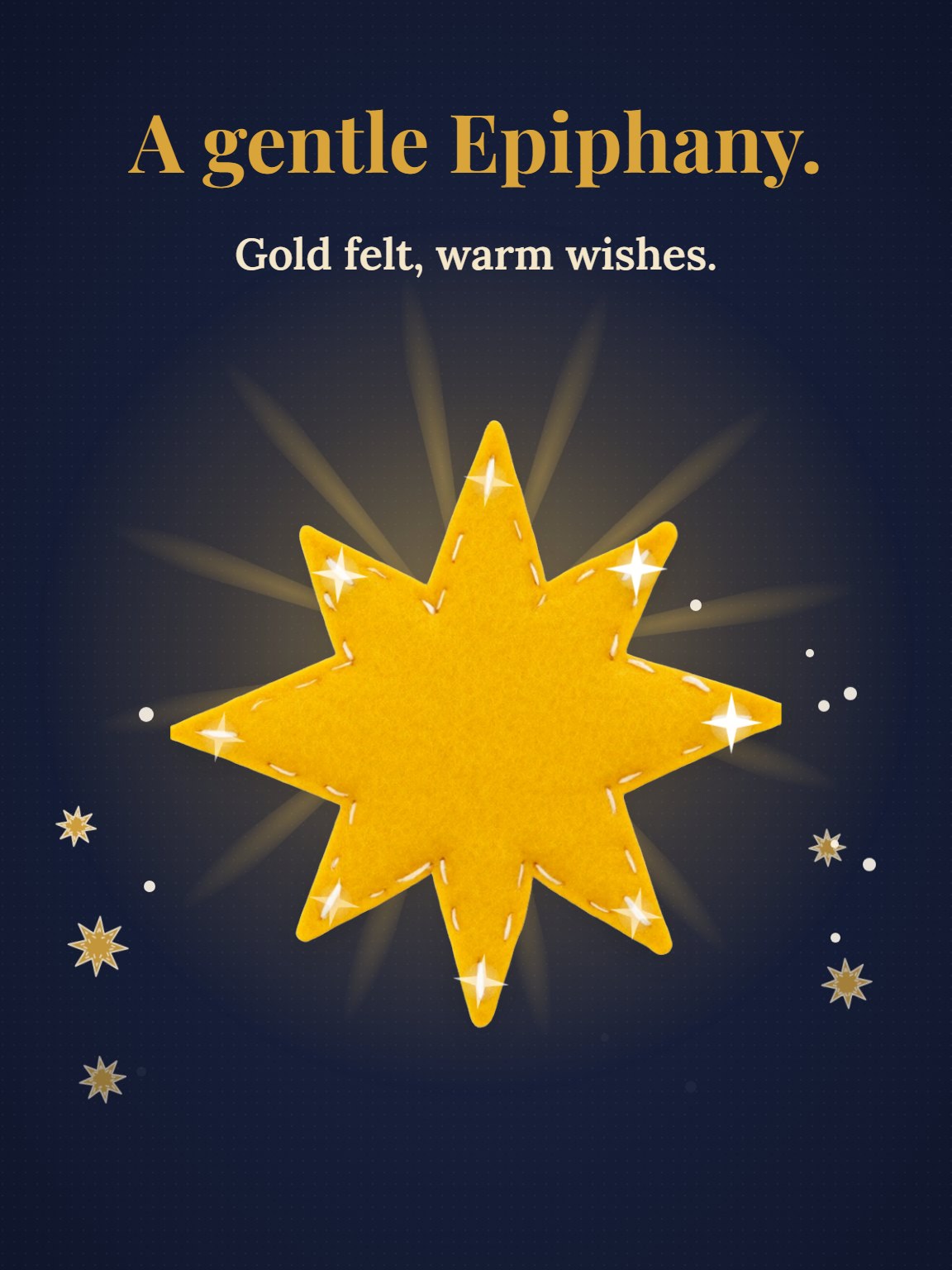 Felt Star of Reyes Card