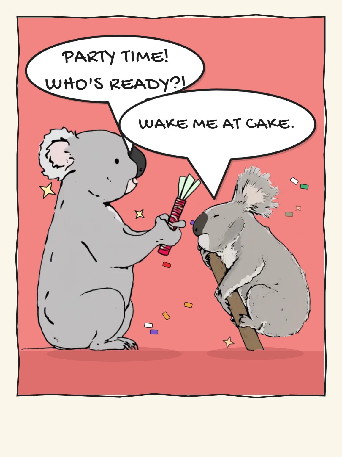 Wake Me at Cake Funny Birthday Card