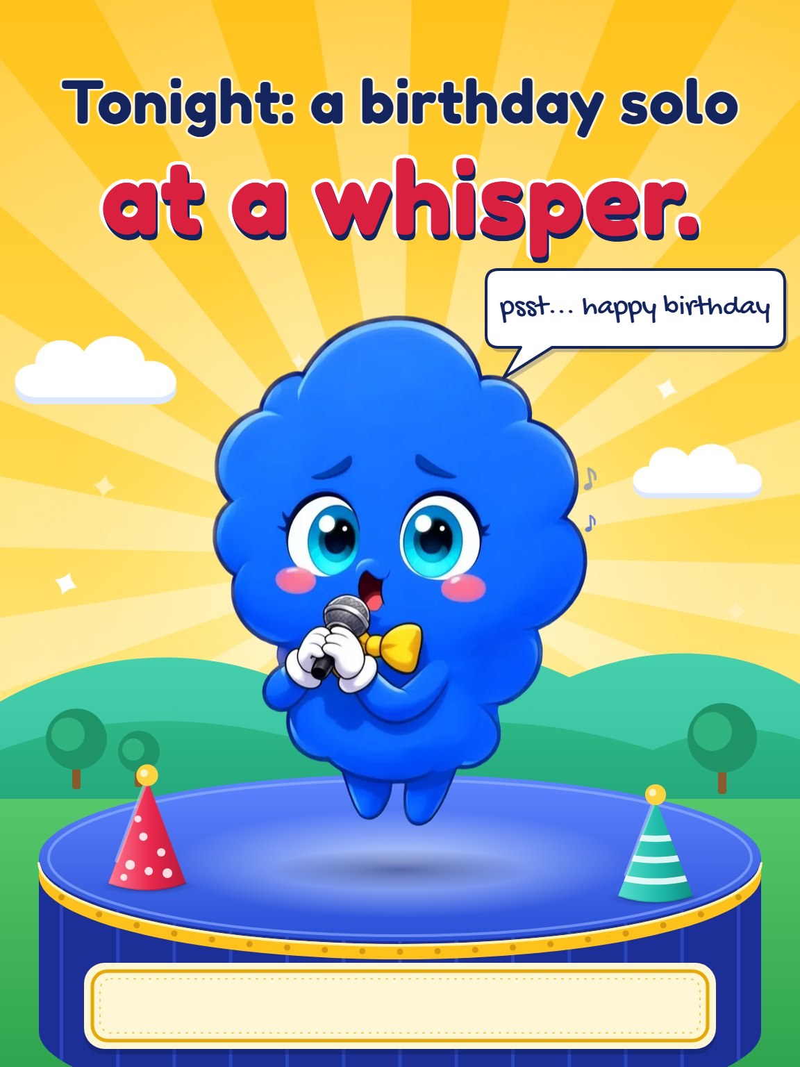 Tiny Thunder Solo Funny Birthday Card