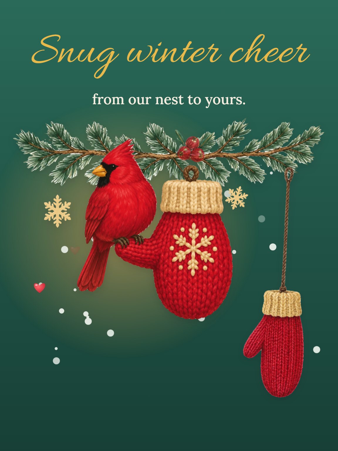 Warm Winter Wishes Christmas Card