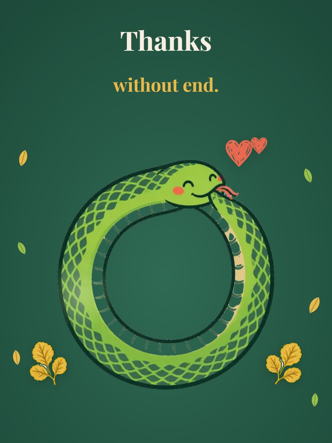Thanks Without End Card