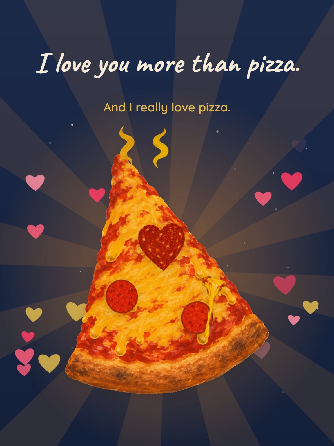 More Than Pizza Valentine's Day Card